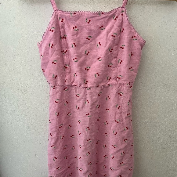 Pink Cherry Print Dress Art Class - Picture 1 of 3
